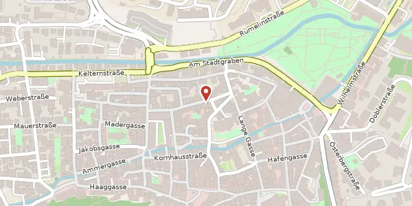 Karte der Umgebung von Bachgasse 22, 72070 Tübingen