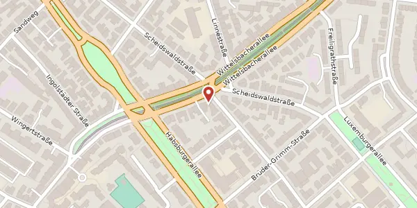 Karte der Umgebung von Wittelsbacherallee 66, 60385 Frankfurt