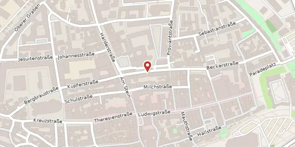 Karte der Umgebung von Schrannenstr. 12, 85049 Ingolstadt