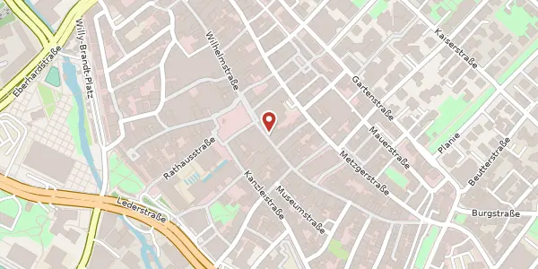 Karte der Umgebung von Wilhelmstraße 85, 72764 Reutlingen