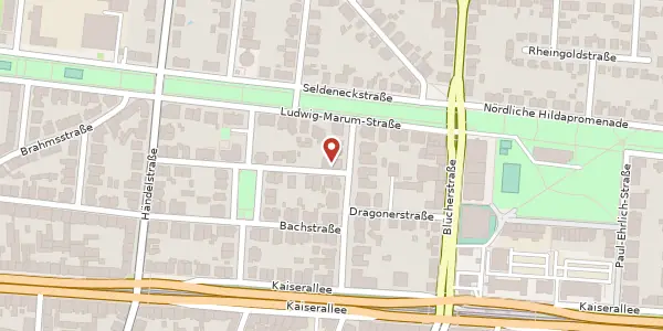 Karte der Umgebung von Schubertstraße 2, 76185 Karlsruhe