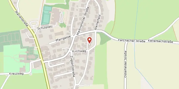 Karte der Umgebung von Kirchweg 9, 82335 Berg