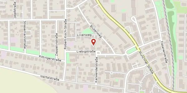 Karte der Umgebung von Liebigstr. 11, 82008 Unterhaching