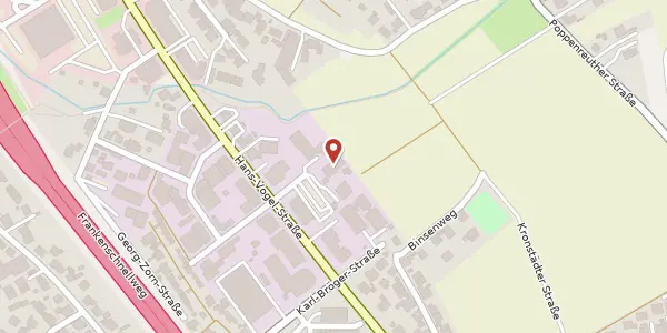 Karte der Umgebung von Hans-Vogel-Str. 16, 90765 Fürth