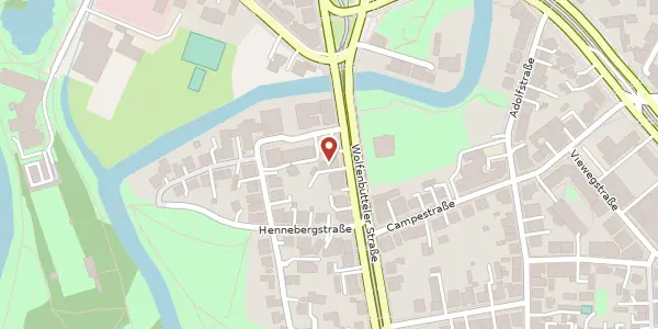 Karte der Umgebung von Wolfenbütteler Straße 84, 38102 Braunschweig