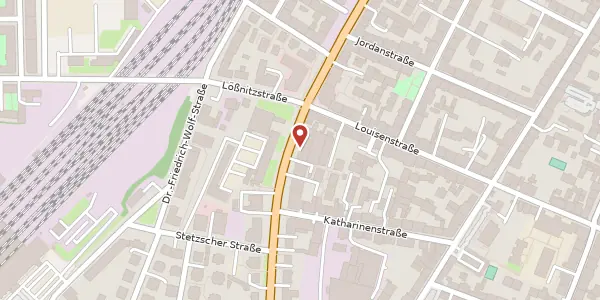 Karte der Umgebung von Königsbrücker Straße 28 - 30, 01099 Dresden