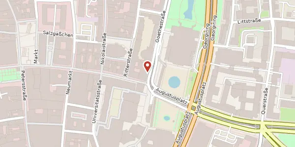 Karte der Umgebung von Goethestraße 1, 04109 Leipzig