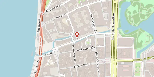 Karte der Umgebung von Mühlenstr. 32, 40213 Düsseldorf