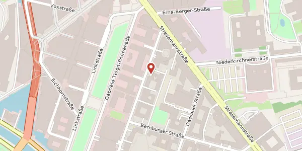 Karte der Umgebung von Köthener Straße 40, 10963 Berlin