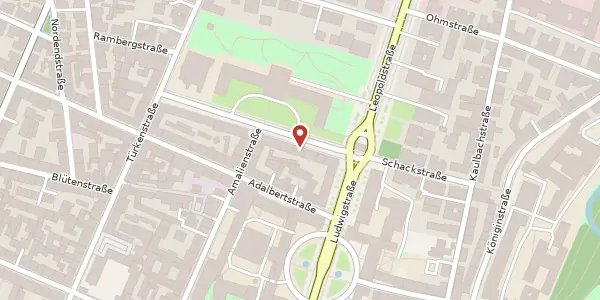 Karte der Umgebung von Akademiestr. 5, 80799 München