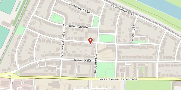 Karte der Umgebung von Böcklinstr. 42, 68163 Mannheim