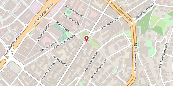 Karte der Umgebung von Olgastraße 57a, 70182 Stuttgart