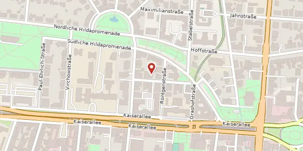 Karte der Umgebung von Helmholzstraße 2, 76133 Karlsruhe