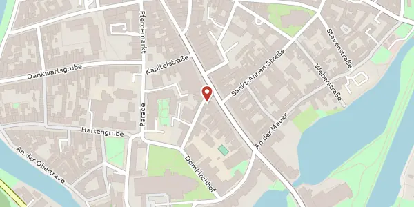 Karte der Umgebung von Mühlenstraße 52, 23552 Lübeck