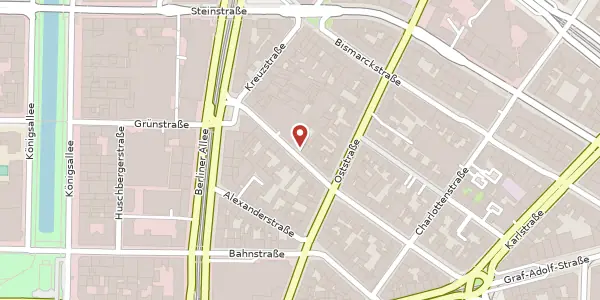 Karte der Umgebung von Stresemannstr. 12, 40210 Düsseldorf