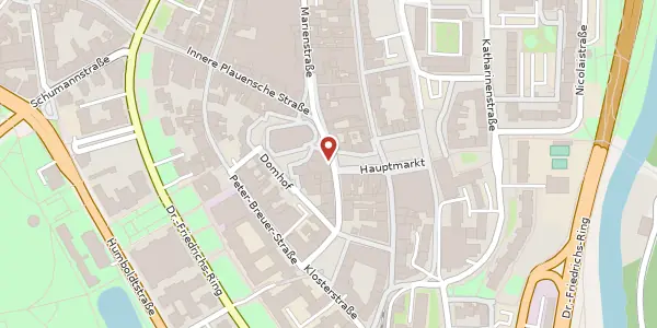 Karte der Umgebung von Hauptmarkt 7, 08056 Zwickau