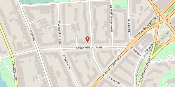 Karte der Umgebung von Uhlenhorster Weg 35, 22085 Hamburg