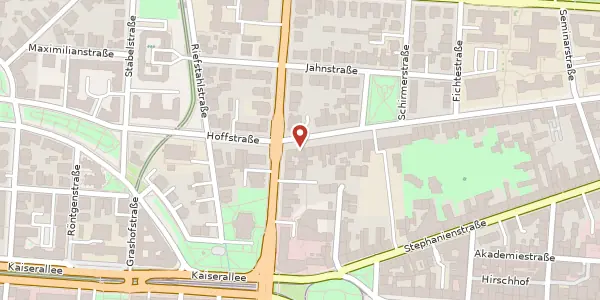 Karte der Umgebung von Bismarckstrasse 83, 76133 Karlsruhe