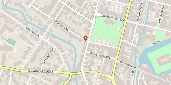 Karte der Umgebung von Moltkestr. 2, 32756 Detmold