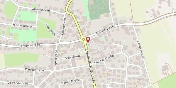 Karte der Umgebung von Württemberger Straße 3, 72768 Reutlingen