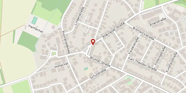 Karte der Umgebung von Rheinauer Straße 8, 68782 Brühl