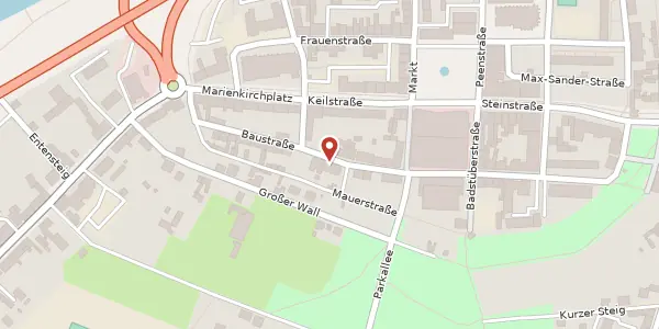 Karte der Umgebung von Baustraße 37, 17389 Anklam