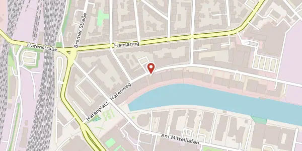 Karte der Umgebung von Hafenweg 14, 48155 Münster