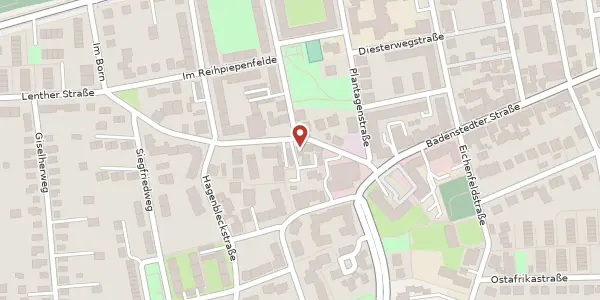 Karte der Umgebung von Lenther Straße 11, 30455 Hannover