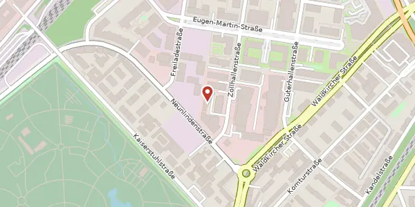 Karte der Umgebung von Zollhallenstraße 7, 79106 Freiburg im Breisgau