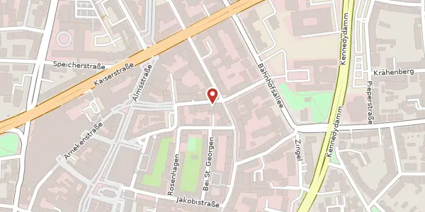 Karte der Umgebung von Wallstraße 13 A, 31134 Hildesheim
