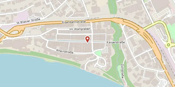 Karte der Umgebung von Kaiserstraße 27-29, 79761 Waldshut-Tiengen