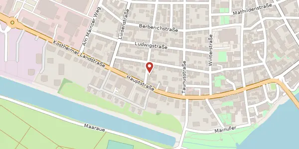 Karte der Umgebung von Friedrichstr. 6, 55246 Mainz-Kostheim