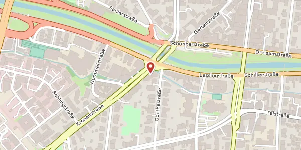 Karte der Umgebung von Kronenstraße 1, 79100 Freiburg im Breisgau
