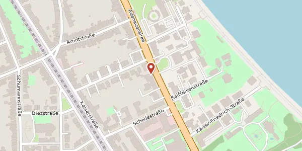 Karte der Umgebung von Adenauerallee 132 a, 53113 Bonn