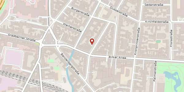 Karte der Umgebung von Friedenstr. 61, 40219 Düsseldorf