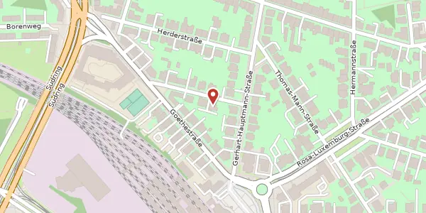 Karte der Umgebung von Wielandstraße 7, 18055 Rostock
