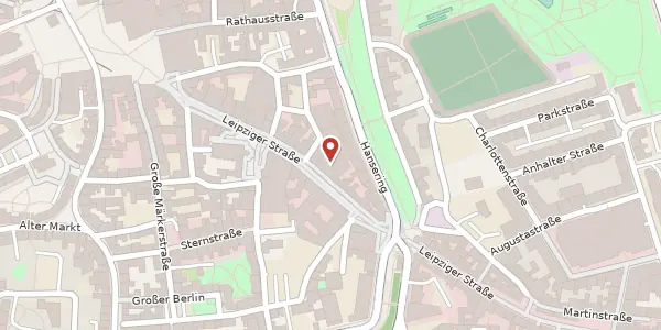 Karte der Umgebung von Leipziger Str. 17 - 18, 06108 Halle (Saale)