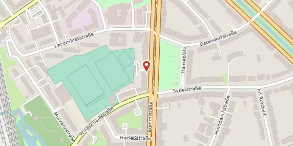 Karte der Umgebung von Brehmstr. 76, 40239 Düsseldorf