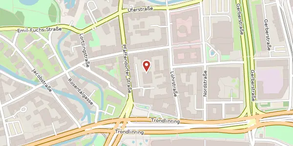 Karte der Umgebung von Humboldtstraße 14b, 04105 Leipzig