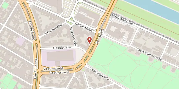Karte der Umgebung von Renzstraße 3, 68161 Mannheim