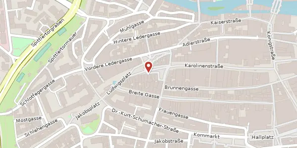 Karte der Umgebung von Hefnersplatz 9, 90402 Nürnberg
