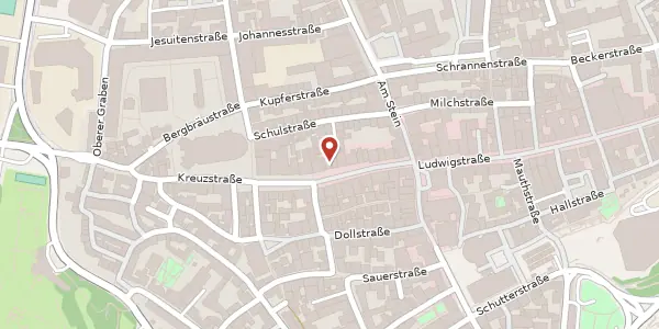 Karte der Umgebung von Theresienstr. 19, 85049 Ingolstadt