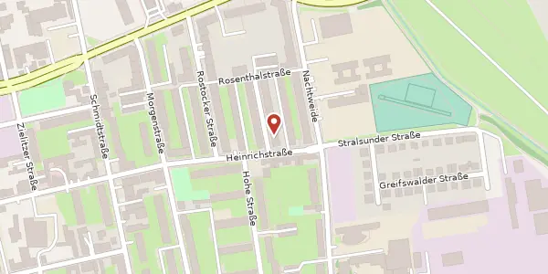 Karte der Umgebung von Rosenthalstraße 1, 39124 Magdeburg