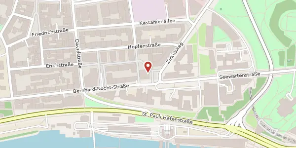 Karte der Umgebung von Zirkusweg 2 (Astraturm), 20359 Hamburg