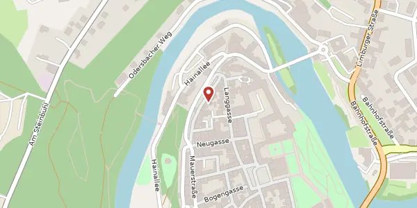 Karte der Umgebung von Über dem Hainberg 13, 35781 Weilburg
