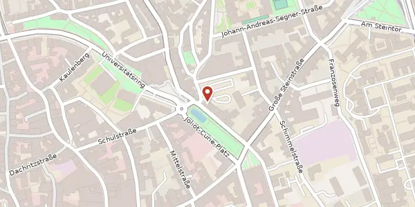 Karte der Umgebung von Joliot-Curie-Platz 29, 06108 Halle (Saale)