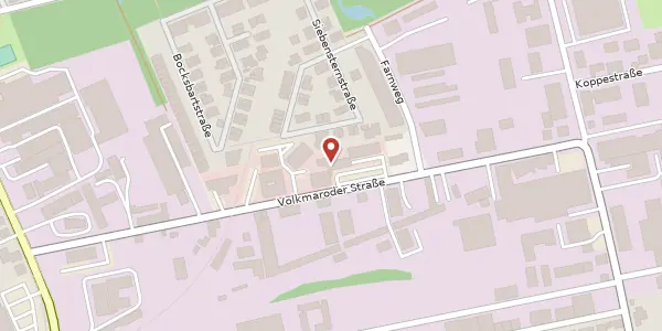 Karte der Umgebung von Volkmaroder Straße 8c, 38104 Braunschweig
