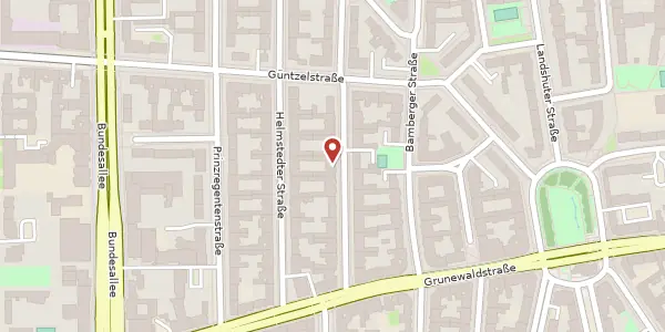 Karte der Umgebung von Jenaer Straße 8, 10717 Berlin