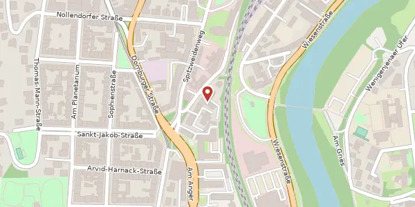 Karte der Umgebung von Saalbahnhofstraße 27, 07743 Jena