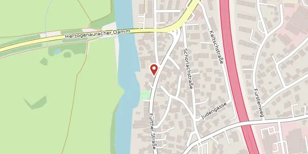 Karte der Umgebung von Fürther Str. 12 b, 91058 Erlangen